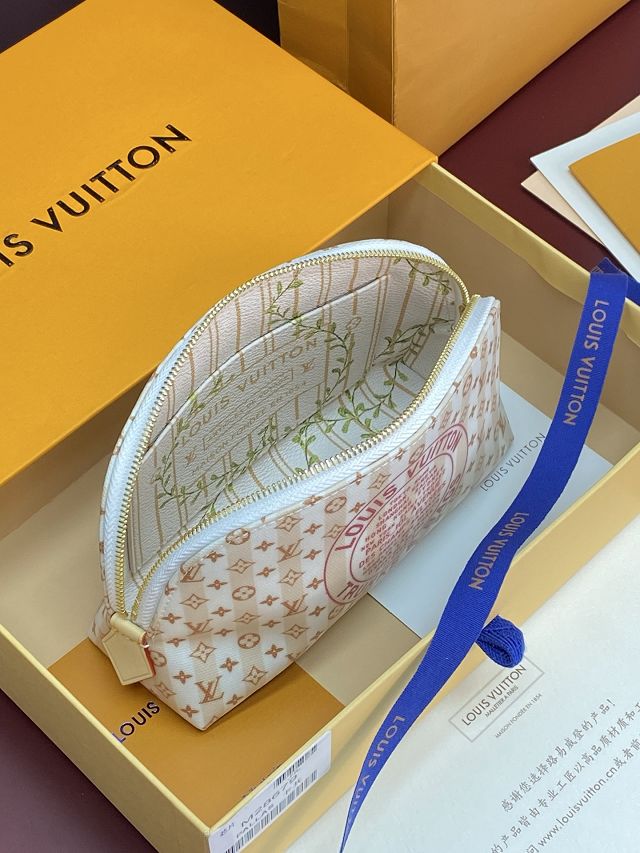 Louis vuitton original canvas pochette cosmetique PM M28679 nude