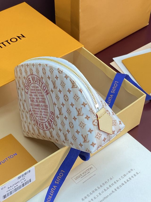 Louis vuitton original canvas pochette cosmetique PM M28679 nude