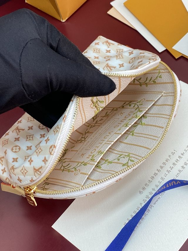 Louis vuitton original canvas pochette cosmetique PM M28679 nude