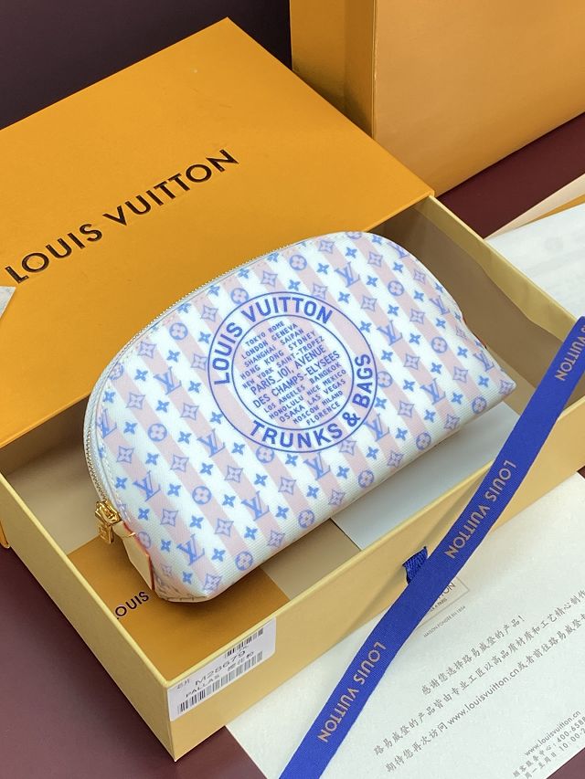 Louis vuitton original canvas pochette cosmetique PM M28679 pink