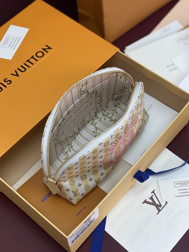 Louis vuitton original canvas pochette cosmetique PM M28679 yellow