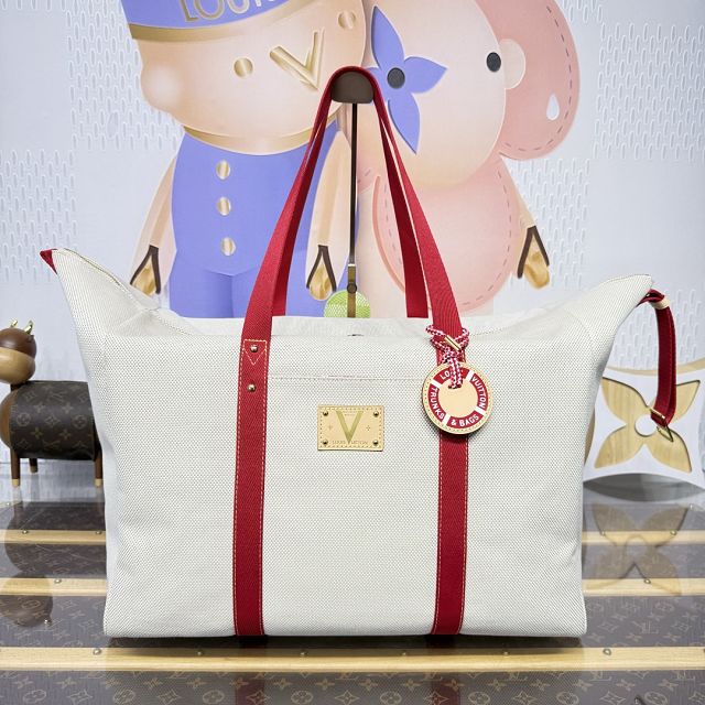 Louis vuitton original cotton voyageur bag M28509 red