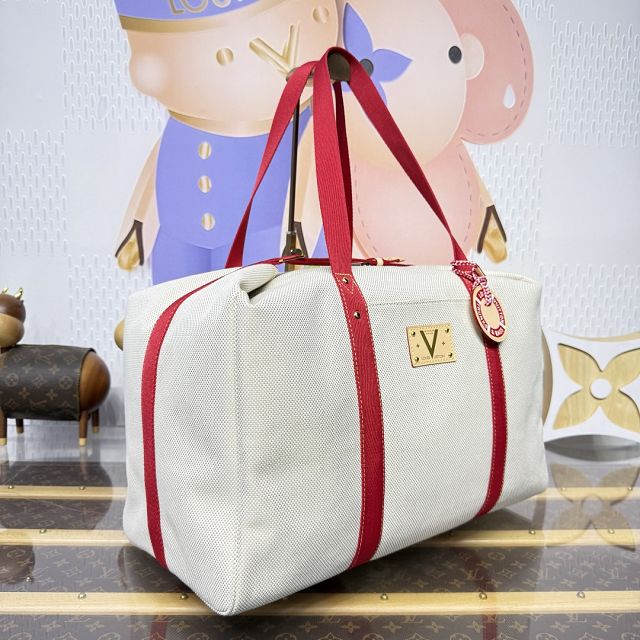 Louis vuitton original cotton voyageur bag M28509 red