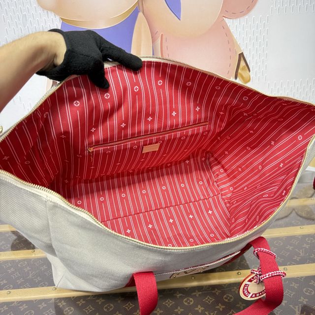 Louis vuitton original cotton voyageur bag M28509 red