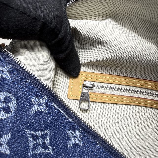 Louis vuitton original denim vagabond hobo m27555 blue