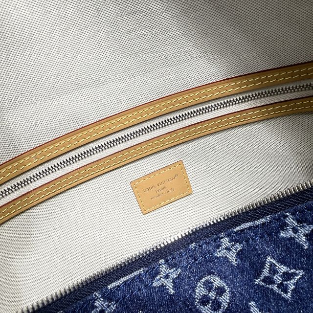 Louis vuitton original denim vagabond hobo m27555 blue