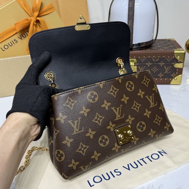 Louis vuitton original monogram canvas madeleine BB M28424 black 