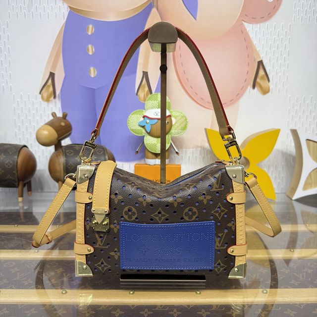 Louis vuitton original monogram canvas side trunk MM M28490 blue