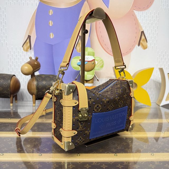 Louis vuitton original monogram canvas side trunk MM M28490 blue