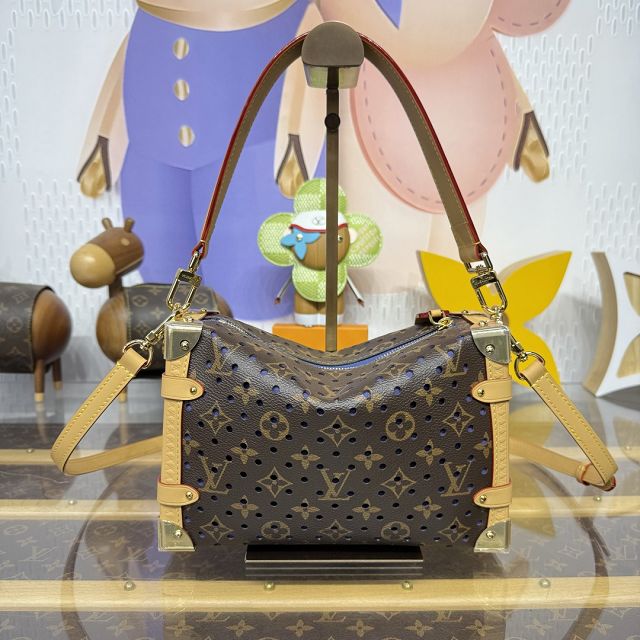 Louis vuitton original monogram canvas side trunk MM M28490 blue