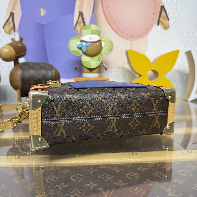 Louis vuitton original monogram canvas side trunk MM M28490 blue
