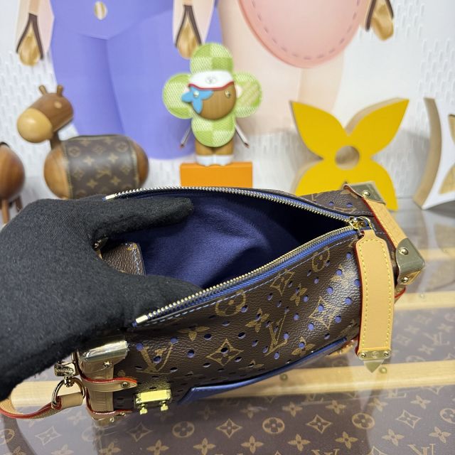 Louis vuitton original monogram canvas side trunk MM M28490 blue