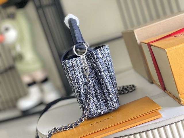 Louis vuitton original sequins capucines mini handbag M12949 blue