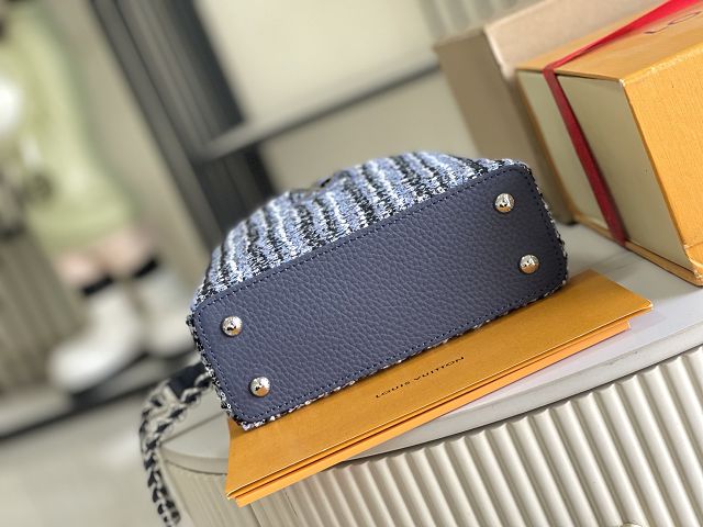 Louis vuitton original sequins capucines mini handbag M12949 blue
