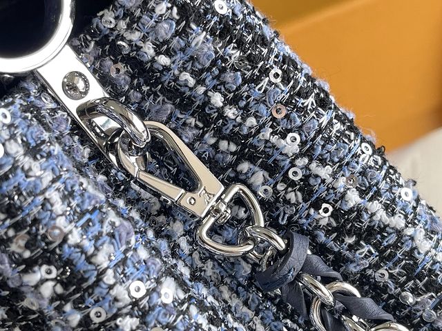 Louis vuitton original sequins capucines mini handbag M12949 blue