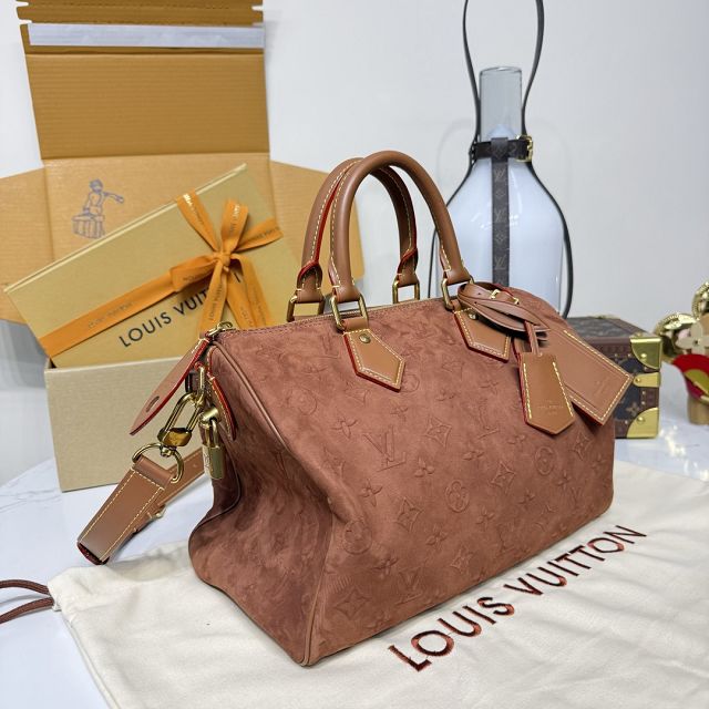 Louis vuitton original suede calfskin speedy P9 30 M21122 brown