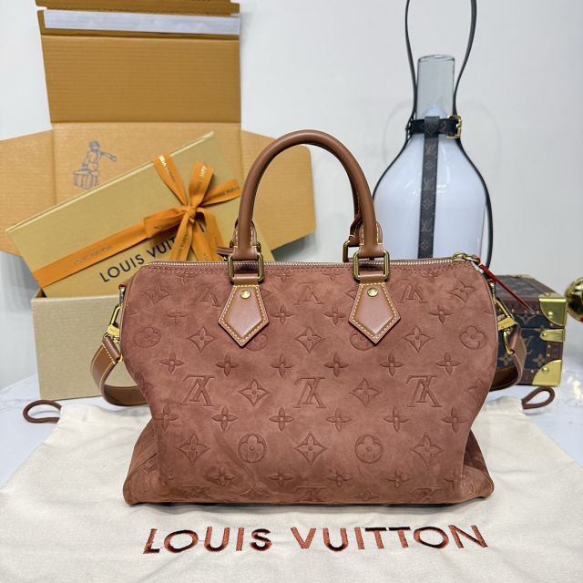 Louis vuitton original suede calfskin speedy P9 30 M21122 brown