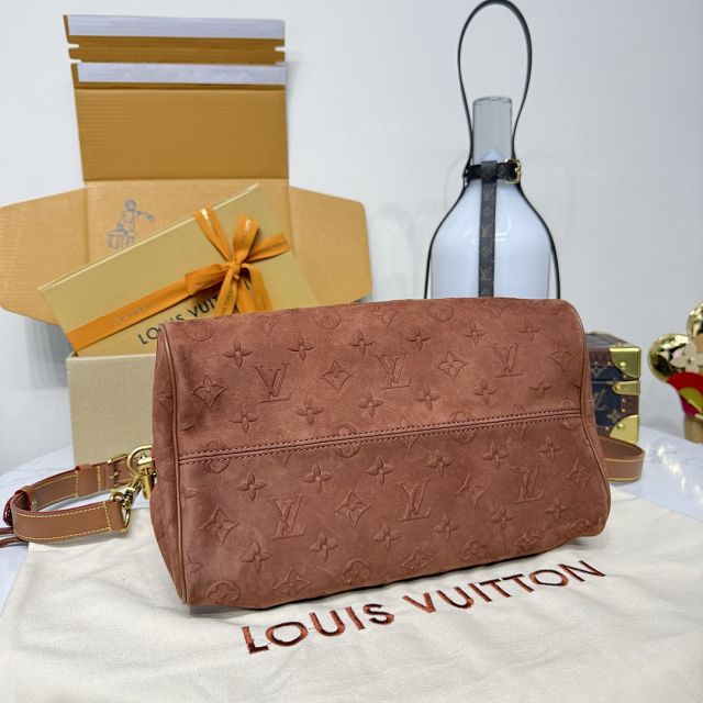 Louis vuitton original suede calfskin speedy P9 30 M21122 brown