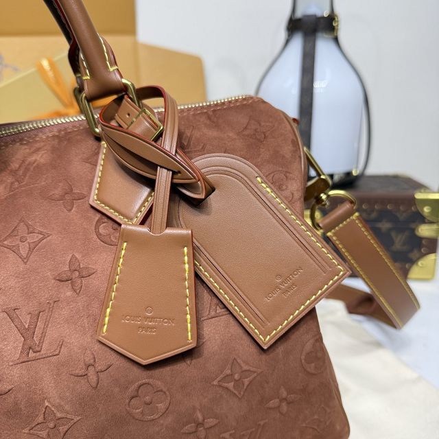 Louis vuitton original suede calfskin speedy P9 30 M21122 brown
