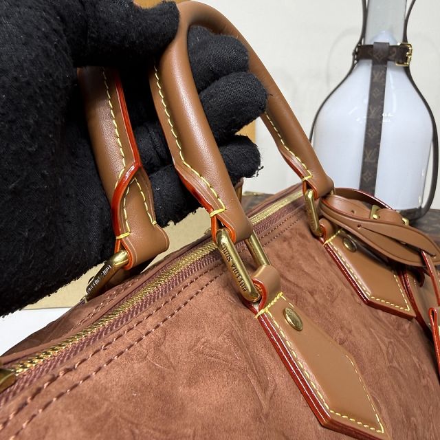 Louis vuitton original suede calfskin speedy P9 30 M21122 brown