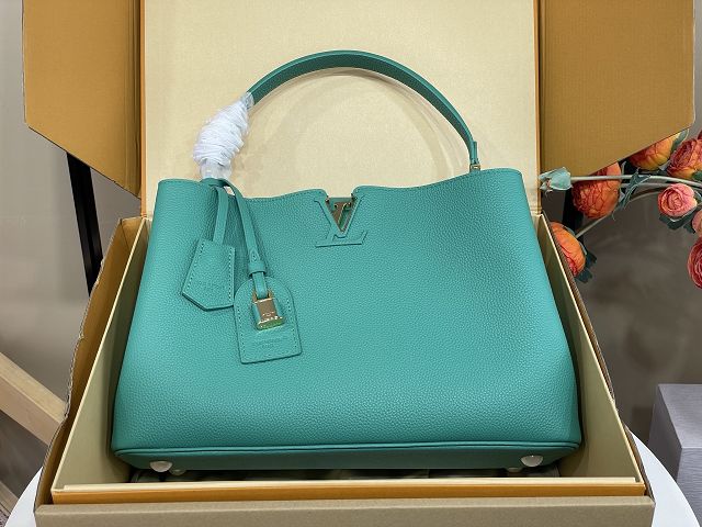 Louis vuitton original calfskin capucines visionnaire GM handbag M26259 green