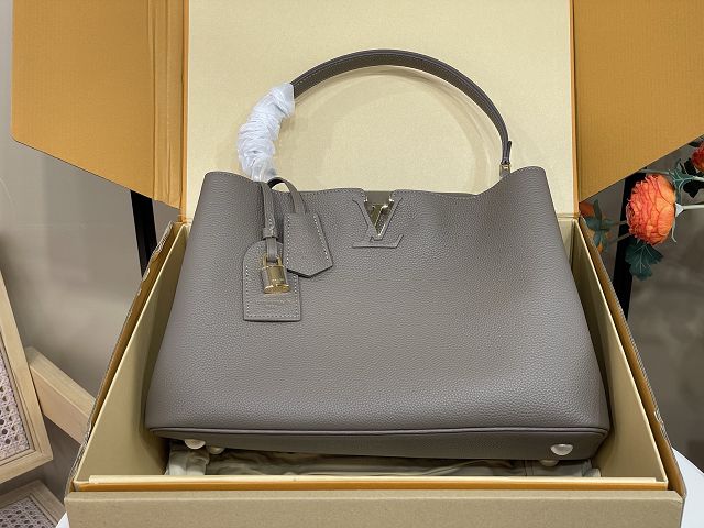 Louis vuitton original calfskin capucines visionnaire GM handbag M26259 grey