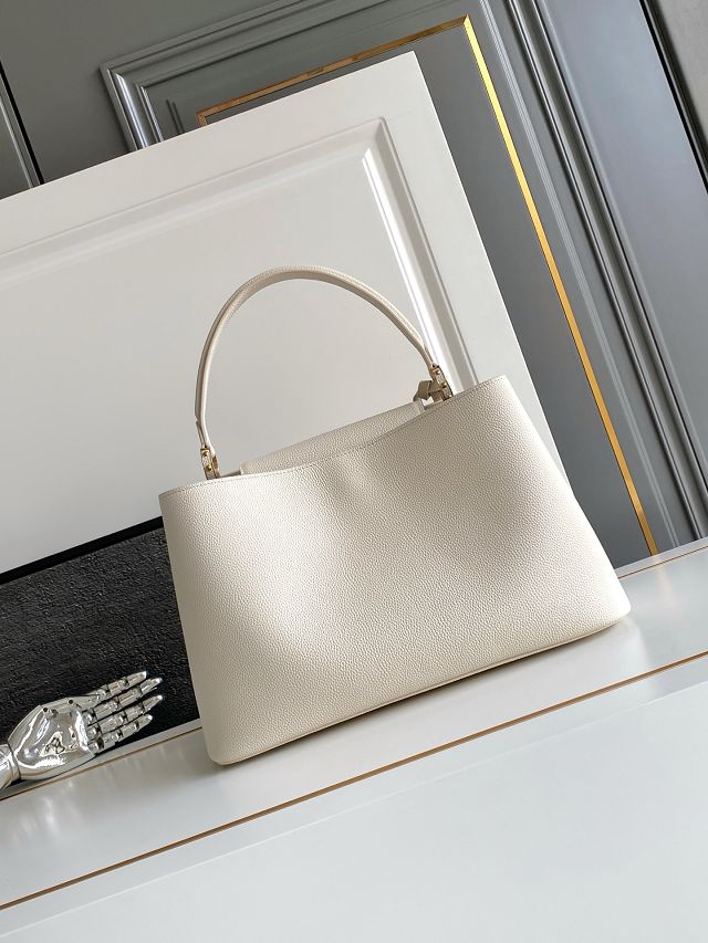 Louis vuitton original calfskin capucines visionnaire GM handbag M26259 off-white