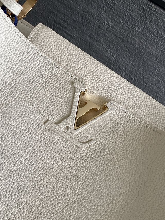 Louis vuitton original calfskin capucines visionnaire GM handbag M26259 off-white