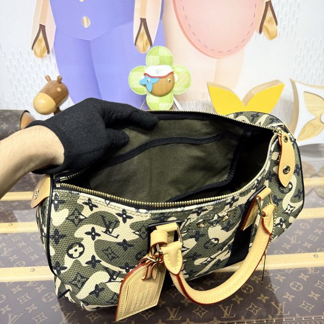 Louis vuitton original cotton speedy 35 M95773 green