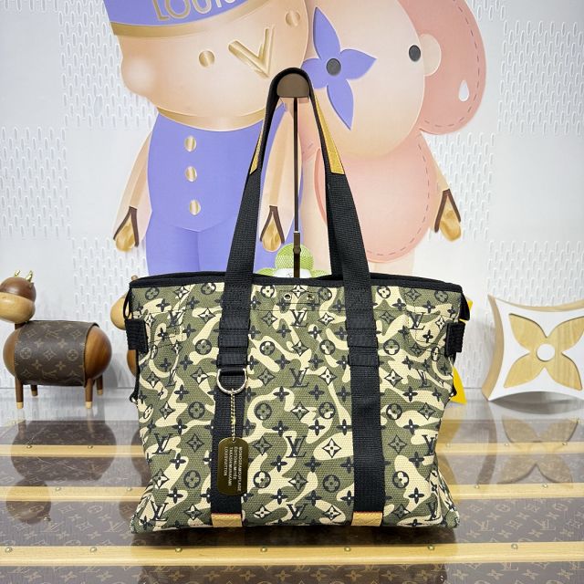 Louis vuitton original cotton tote handbag M95783 green