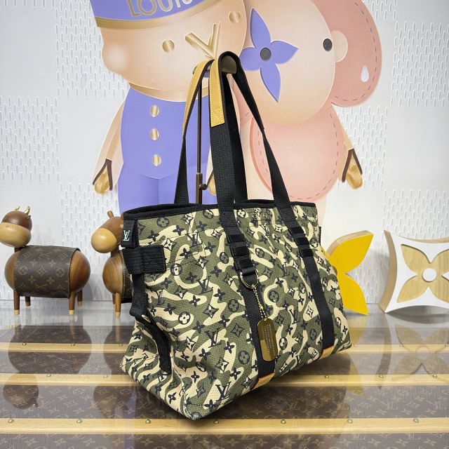 Louis vuitton original cotton tote handbag M95783 green