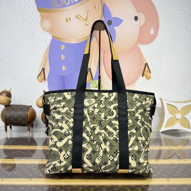 Louis vuitton original cotton tote handbag M95783 green