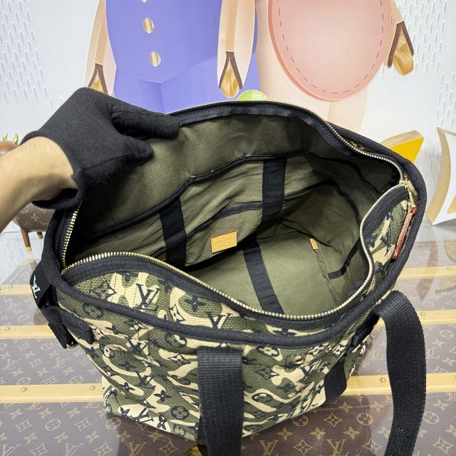 Louis vuitton original cotton tote handbag M95783 green