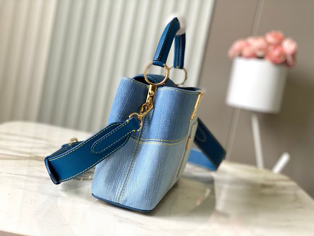 Louis vuitton original denim capucines BB handbag M27302 blue
