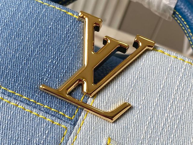 Louis vuitton original denim capucines mini handbag M27301 blue