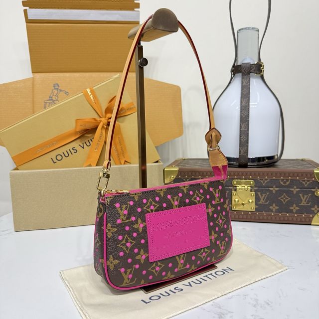 Louis vuitton original monogram canvas pochette accessoires M29001 fuchsia