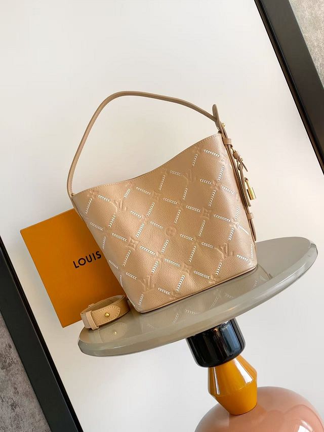 Louis vuitton original calfskin all In MM handbag M28524 hazelnut