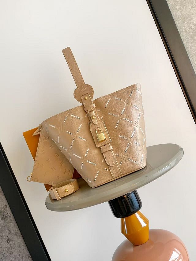 Louis vuitton original calfskin all In MM handbag M28524 hazelnut