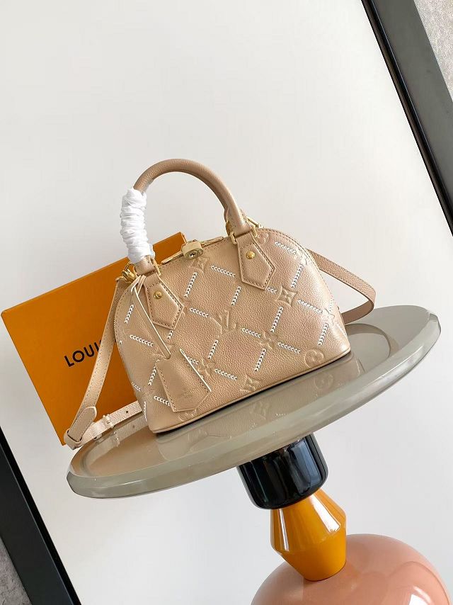 Louis vuitton original calfskin alma BB handbag M20409 hazelnut
