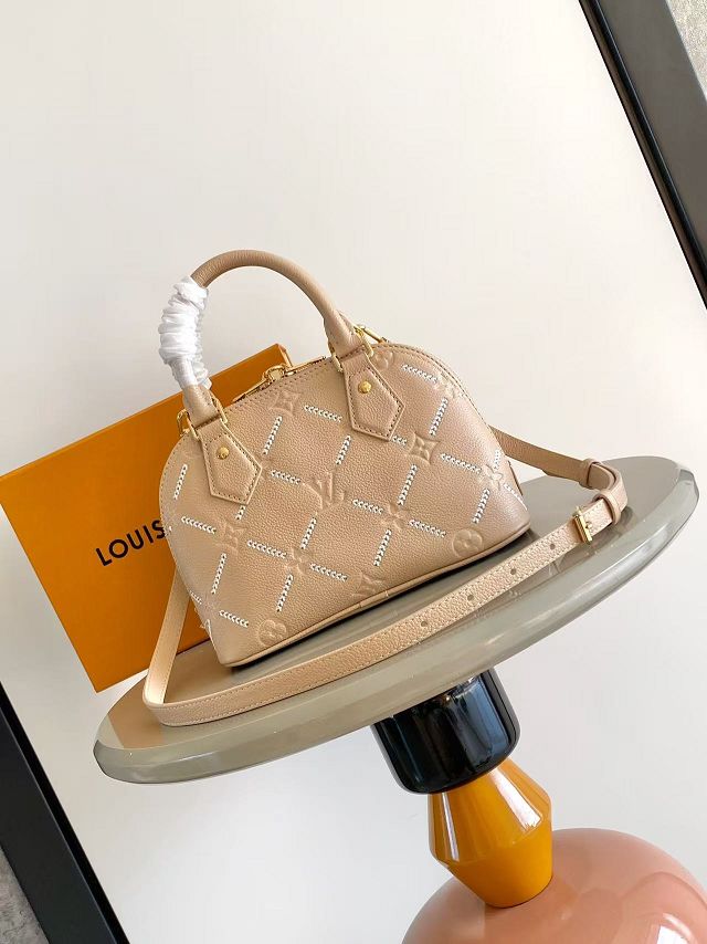 Louis vuitton original calfskin alma BB handbag M20409 hazelnut