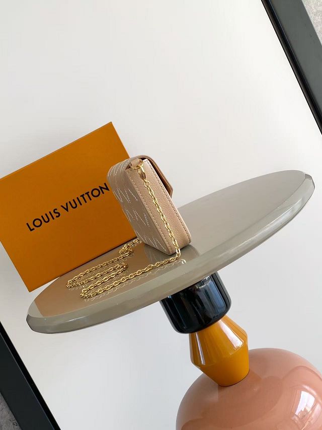 Louis vuitton original calfskin felicie pochette m29482 hazelnut