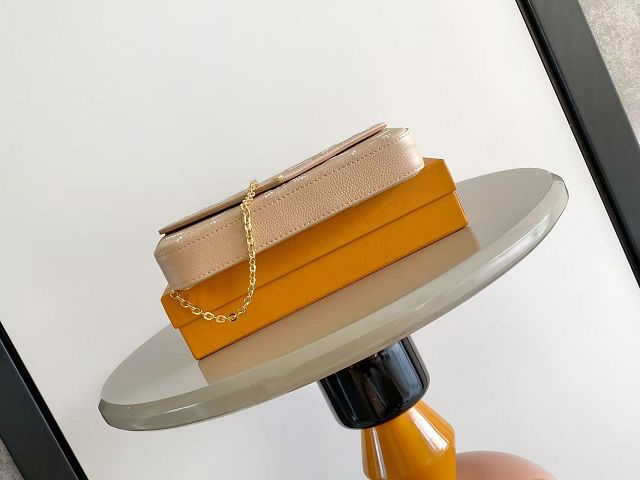 Louis vuitton original calfskin felicie pochette m29482 hazelnut