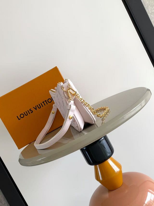 Louis vuitton original calfskin liv pochette M29495 light pink