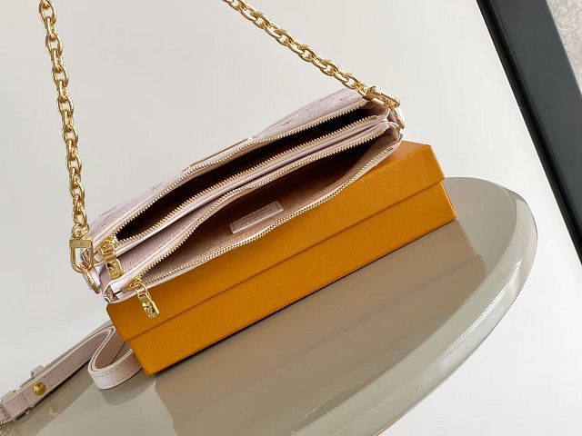 Louis vuitton original calfskin liv pochette M29495 light pink