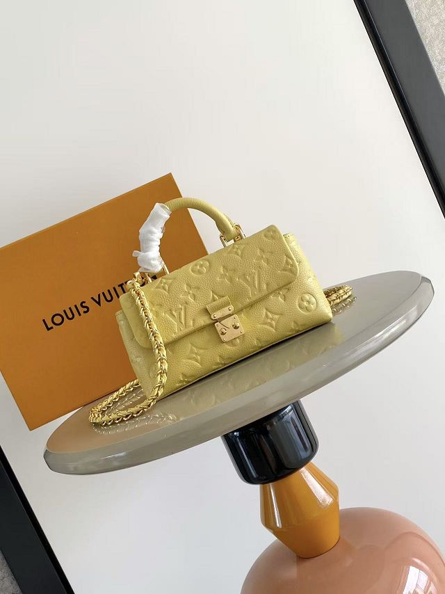 Louis vuitton original calfskin nano madeleine bag M29378 yellow