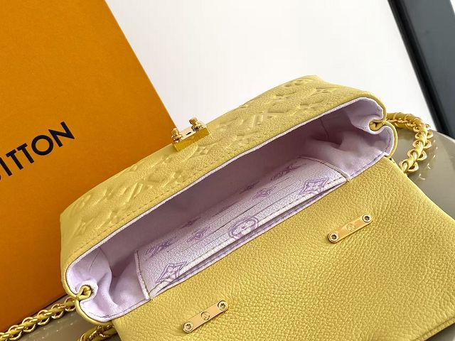 Louis vuitton original calfskin nano madeleine bag M29378 yellow
