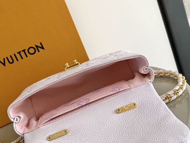 Louis vuitton original calfskin nano madeleine bag M29380 light purple