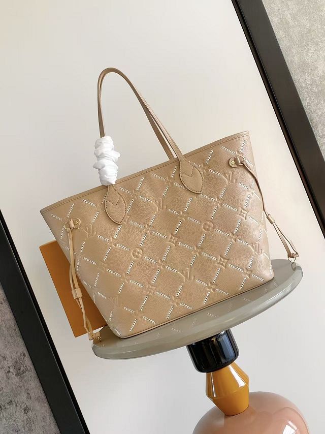 Louis vuitton original calfskin neverfull MM M29486 hazelnut