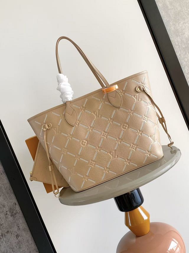 Louis vuitton original calfskin neverfull MM M29486 hazelnut