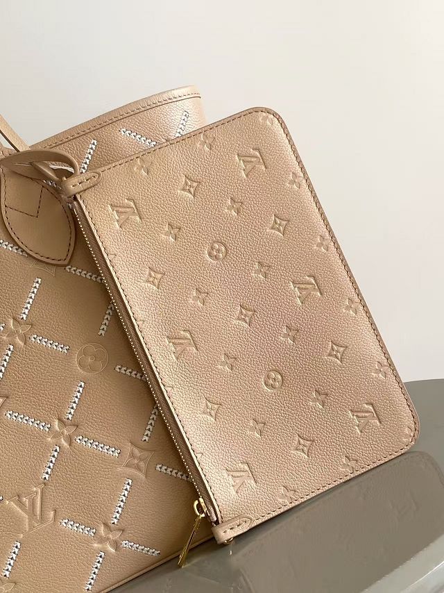 Louis vuitton original calfskin neverfull MM M29486 hazelnut